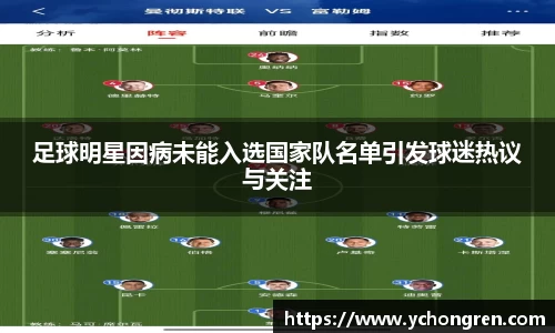 足球明星因病未能入选国家队名单引发球迷热议与关注